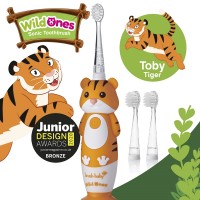Brush-baby WildOnes Toby Tiger Rechargeable Sonic  Electric Toothbrush (0-10 year olds) 2 years warranty